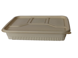 ODM Dịch Vụ Dùng Một Lần 4 Ngăn Thực Phẩm Ăn Trưa Hộp Màu Sắc Tự Nhiên Chất Lượng Cao Dùng Một Lần Bộ Đồ Ăn - Product Image 2