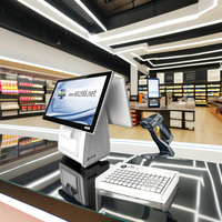POS-система ABS ABS6000 белого цвета с процессором J 1900, 4 ГБ ОЗУ, SSD 128 ГБ, разрешением 1024*768 DPI для супермаркетов, розничной торговли и торговых центров (совместимость с WIN7/WIN10)