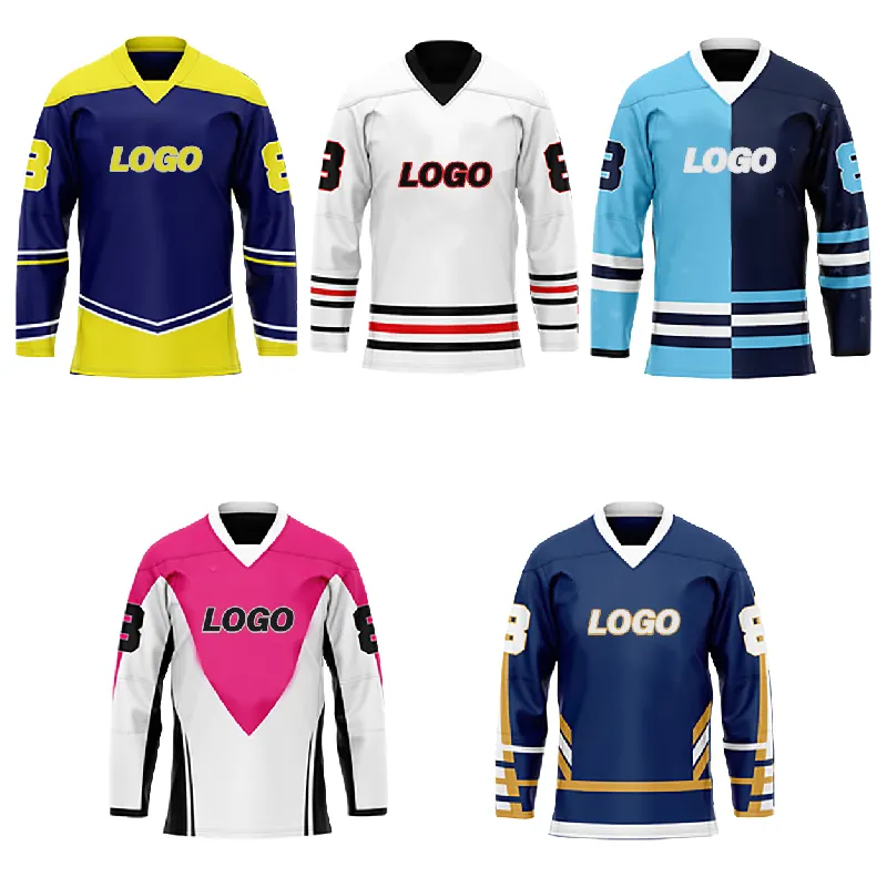 2021 personalizado novo design barato hóquei camisa atacado vazio hóquei de gelo subolmação malha esporte hockey roupa
