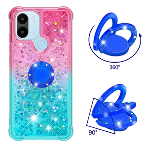 Custodia Bling sabbie mobili per Xiaomi 12 Ultra 12S <span class=keywords><strong>POCO</strong></span> <span class=keywords><strong>C40</strong></span> 12T Pro 12 Lite Redmi A1 2022 anello antiurto liquido gradiente TPU - Product Image 5