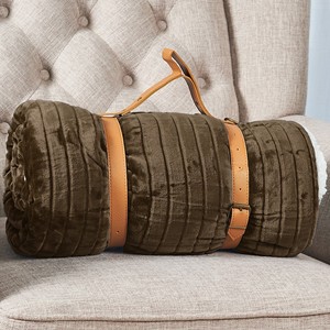 Manta de Felpa Tipo Waffle de 127x152cm, Súper Suave, Cálida y Acolchada, de Microfibra de Poliéster, para Sofá, Cama o Sillón - Product Image 6