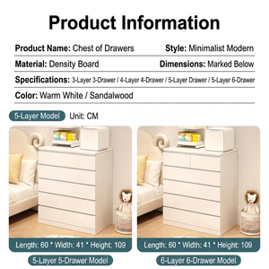Mueble Alto de Lujo Moderno, Mueble de Almacenamiento de Madera Maciza con Diseño sin Tiradores para Sala de Estar, Apartamento u Hotel - Product Image 5