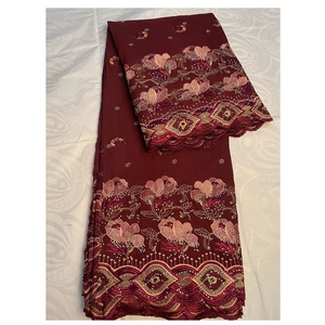 Prix d'Usine Tissu en <span class=keywords><strong>Dentelle</strong></span> Suisse Voile Africain Blanc avec Sequins et Lafaya Coton pour <span class=keywords><strong>Robe</strong></span> de Soirée Femme - Product Image 6