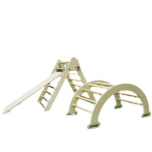ชุดโครงไม้ปีนป่าย ขนาด 95.5x56.5x70.5 ซม. สำหรับเด็กอายุ 2-4 ปี เล่นได้ทั้งในร่มและกลางแจ้ง เสริมพัฒนาการทางประสาทสัมผัสและการเคลื่อนไหว เล่นสนุกกับพ่อแม่ลูก - Product Image 5