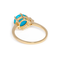 Bague Olivia en argent 925 personnalisée avec pierres turquoise, cadeaux d'anniversaire et de fiançailles, bijoux pour femmes