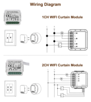 Module d'interrupteur intelligent Tuya WIFI pour stores et volets roulants, compatible avec les moteurs à commande bidirectionnelle, fonctionne avec Alexa et Google Home