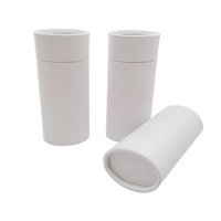 Tube de papier à pousser ovale en carton blanc biodégradable de 75g avec doublure en éponge brillant à lèvres et déodorant résistant à l'huile et au parfum solide