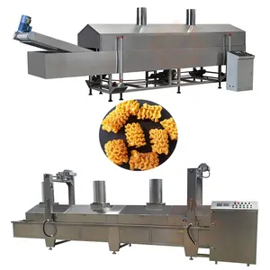 Snacks food fryer automatic small belt conveyor continuous belt frying machine