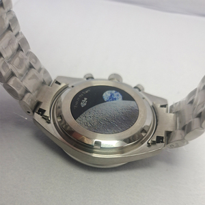 Men Stainless Steel Bracelet Waterproof Design Moon Phase Vk63 Japanese Mechanical Movement <b>Wristwatch</b> - Product Image 6
