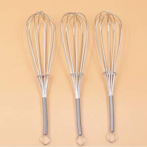 Stainless Steel 5 Wire Egg Beater Manual Spring Loaded Stir Tool For Mixing Eggs Convenient Kitchen Utensil - Product Image 3