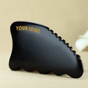 Back Beauty Tool & Natural Jade Gua Sha <b>Massager</b>, Crystal Bian Stone Skin Care Scraping Board for Face Neck Body Home Use - Product Image 1