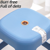 Tabouret carré robuste et durable en plastique PP de haute qualité pour salon, chambre, hôpital, appartement - Vente en gros