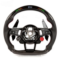 Volant en fibre de carbone personnalisé en stock pour Audi RS4 RS7 R8 RS3 C7 S3 B8 B9 A3 A4 A5 A6 A7 Q3 Q5 Q7 S4 S5 S6 S4 avec LED