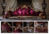 Baroque luxe royal salon design en bois doré table basse