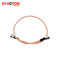 Câble coaxial haute fréquence à double connecteur femelle de type N, RG142, câble de raccordement RF, double blindage plaqué argent