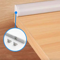 Profilé en aluminium super fin 13*13mm 45 degrés avec embouts en polycarbonate, accessoires, diffuseur de canal LED en aluminium anodisé