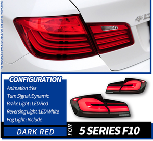 Feux arrière LED pour BMW Série 5 F10 F18 2011-2017, lentille transparente, 12V 6000K 36W 6000 lm, kit de modernisation, nouveau clignotant de conduite, garantie 1 an - Product Image 4