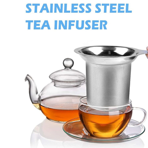 Infusor de té de malla de acero inoxidable con asa, reutilizable para el hogar, colador de café, filtro metálico para té a granel, infusor de té - Product Image 5