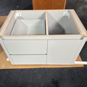 Meubles de salle de bain en bois massif de conception moderne, résistants à l'eau, écologiques, avec tiroirs à fermeture douce, durables, pour hôtels - Product Image 2