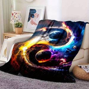 Manta de franela ligera de pulpo misterioso, forro polar de punto con estampado Digital, suave y cálido para el hogar, sofá cama, estilo liso - Product Image 1