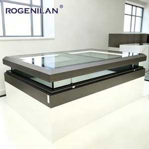 Fenêtres <span class=keywords><strong>de</strong></span> toit en aluminium à rupture <span class=keywords><strong>de</strong></span> pont thermique électriques sur mesure Rogenilan, double vitrage, anti-moustiques - Product Image 1