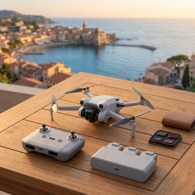 Mini 4 Pro RC 2 Drone Kit with Fly More Combo Plus 1/1.3 Inch CMOS 4K/60fps HDR Travel Creator Setup
