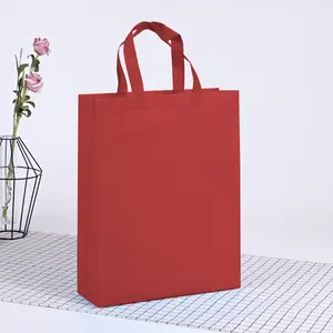 Sacola de compras em tecido não tecido promocional impressa personalizada para fabricantes de sacola de presente por atacado sacola de compras em tecido não tecido