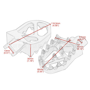 Pédales à pointes vertes pour Kawasaki KLX230 KLX150 – Composants de modification pour moto - Product Image 1
