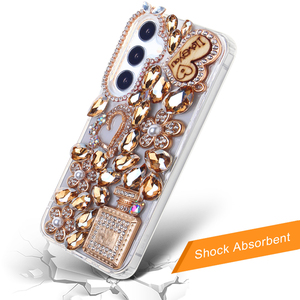 Cá nhân hoá Tùy chỉnh cao cấp thẩm mỹ Bling điện thoại trường hợp Bướm hoa S22 S23 S24 siêu kim cương cung điện thoại trường hợp điện thoại trường hợp - Product Image 2