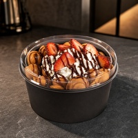 Bols en papier kraft jetables biodégradables pour la vente en gros, parfaits pour les salades Poke et les restaurants