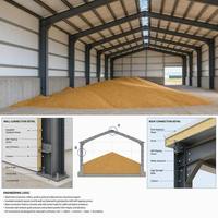 Entrepôt préfabriqué en structure métallique, bâtiment d'atelier industriel, installation de stockage métallique durable, directement de l'usine