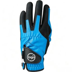 Guantes de golf con logotipo impreso personalizado para hombre, guantes de golf transpirables de cuero Cabretta con clip para tee de golf integrado - Product Image 4