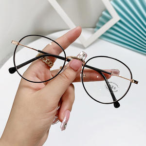 AVL8002 Unisex Metal redondo borde completo marco ligero miope <span class=keywords><strong>gafas</strong></span> miopes con lentes reemplazables para hombres y mujeres - Product Image 6