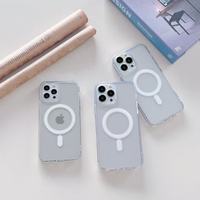 Casing Transparan Magnetik Pelindung Kamera Anti Benturan untuk iPhone Air 18 17 16 15 14 13 12 11 Pro Max