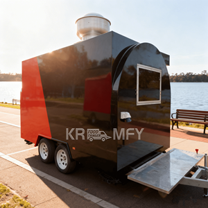 Kiosque de restauration rapide extérieur, camion de crème glacée entièrement équipé, chariot de collations mobile, chariot alimentaire commercial, chariot à frites en fibre de verre résistant à la rouille pour la rue - Product Image 4