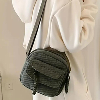 Sac à main à bandoulière personnalisé pour femmes Sac à bandoulière en velours côtelé avec bandoulière réglable