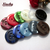 Boutons uniformes lavables en résine perlée multicolores à bord large et dos plat, 4 trous, 15 mm et 20 mm, pour costumes et vêtements de travail, vente en gros