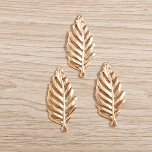 Weny, 20 pièces par paquet : alliage électroplaqué, bijoux en forme de feuille ajourée, élégants et simples, bracelet, collier, pendentif - Product Image 4