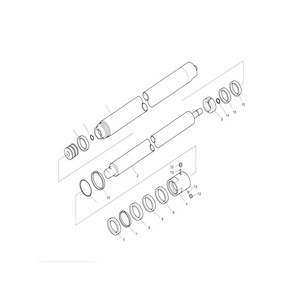 Cylindre de levage Doosan Daewoo D50112391 à double action en acier hydraulique pour chariot élévateur diesel B15SE B18SE B20SCE - Product Image 2