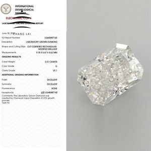 Бриллиант CHANG LAI, 1 карат, Диамант VVS1, большой размер, VVS-VS, белый цвет, сияющая форма, 2 карата, CVD, для изготовления ювелирных изделий - Product Image 2