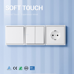Interruptor de pared eléctrico de una vía y una sola placa, 10A 250V, con acabado mate suave al tacto, interruptores de luz clásicos individuales para el hogar - Product Image 2