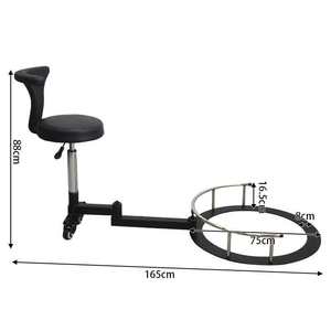 Chaise de barbier multifonctionnelle réglable et rotative en métal avec repose-pieds pour salon commercial, coupe de cheveux et de <span class=keywords><strong>barbe</strong></span> - Product Image 5