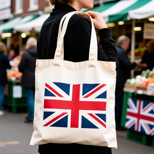 Personalized Customized Logo Blank Plain Football Flag Tote <strong>Bag</strong> Eco-friendly Reusable Cotton Canvas Shopping Tote <strong>Bags</strong> for <strong>Gift</strong> - Product Image 1