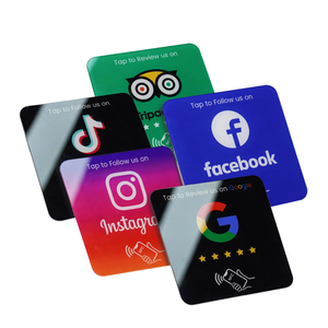 Interfaz RFID código QR PVC NFC Placa de Google para restaurante placa adhesiva programable Tiktok/Ins/<span class=keywords><strong>Facebook</strong></span>/Yelp/Tripadvisor - Product Image 5
