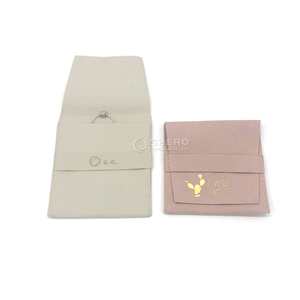 Shero vente en gros collier bague pochette boucle d'oreille emballage velours bijoux enveloppe sac avec logo - Product Image 4