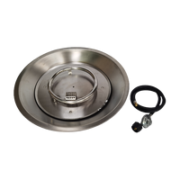 Kit de brûleur de foyer extérieur au propane moderne en verre rond