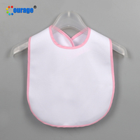 Nouveau design, bavoir pour bébé en tissu à sublimation avec fermeture auto-agrippante, vente en gros