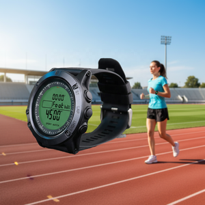 Montre d'arbitre de football professionnelle, chronomètre de tournoi, 100 tours, silencieuse, affichage rétroéclairé 3 lignes, interrupteur, compte à rebours, alarme, calendrier - Product Image 5