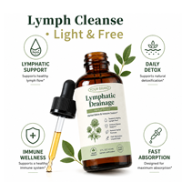 Compléments alimentaires à base de plantes pour le drainage lymphatique contenant du pissenlit et de la racine de bardane, gouttes liquides orales pour favoriser un flux lymphatique sain et une détoxification