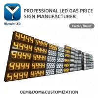 Papan Tanda Harga Bahan Bakar untuk SPBU dengan Layar LED, Tahan Cuaca IP65, untuk Bisnis Swalayan